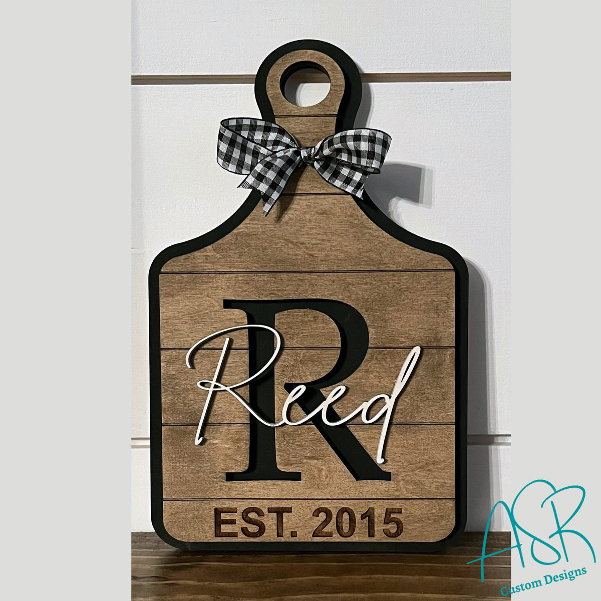 Cutting Board With Your Last Name In The Corner — Timeless Bridal  Accessories