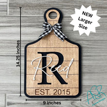 Decorative Mini Cutting Board with Initial, Last Name and Established Year