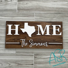 Texas Home Sign - Personalized