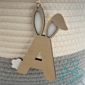 Easter Bunny Initial Tags
