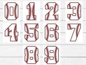Baseball Number Decal - FREE SHIPPING – ASR Custom Designs