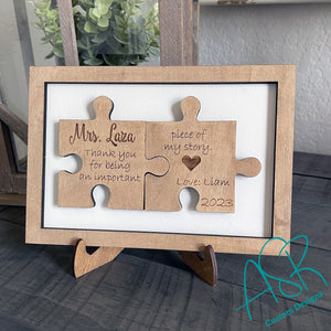 Personalized Teacher Puzzle Sign
