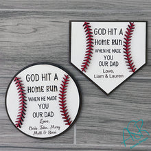 God Hit a Home Run When He Made You Our Dad, Baseball sign, Father's Day