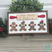 Personalized Gingerbread Family Sign - Free Shipping