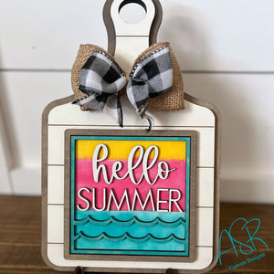 Summer Tiles for Interchangeable Cutting Board