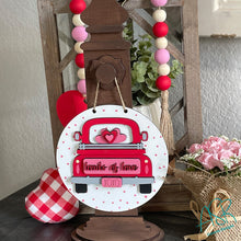 Valentine's Loads of Love Truck 5 inch Round with Mini Post Holder