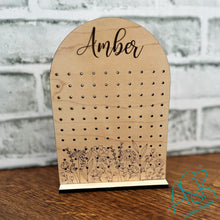 Personalized Wood Earring Stand