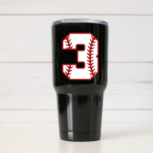Baseball Number Decal - FREE SHIPPING