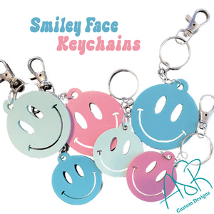 Smiley Face Retro Keychain